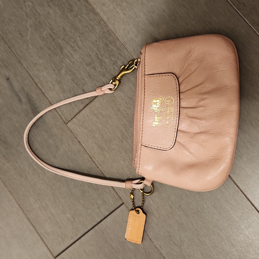 Vintage light pink coach wristlet